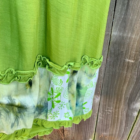 RISING INTERNATIONAL Tie Dye Ruffles Spaghetti Straps Boho Hippie Dress XXL - Picture 5 of 7